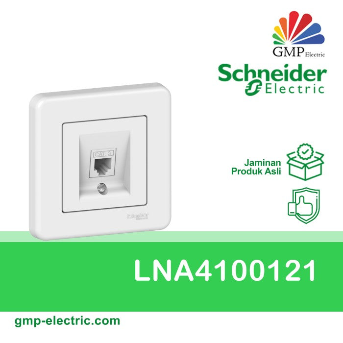 Outlet RJ11(Telpon) 1G Leona Schneider LNA4100121