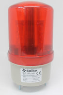 Warning Light 4" Saiko C-1101R 12-24-220VAC/DC, Rotary/Flash/Steady RED