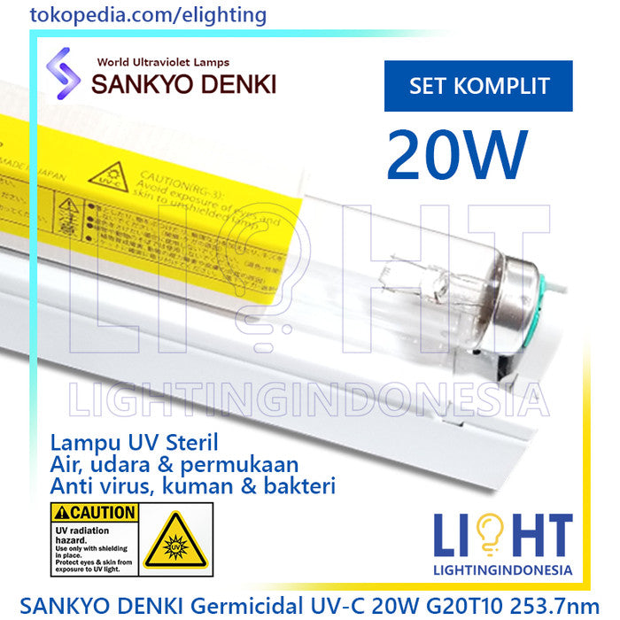 Lampu TL Sankyo Denki Germicidal/UVC (Anti-Kuman) PL-L 11Watt Transparant (210mm)