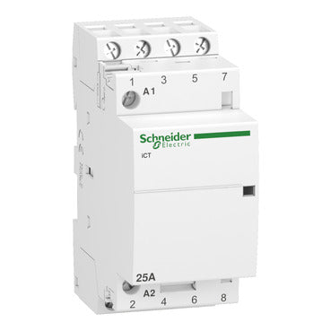 Schneider Electric Kontaktor "DIN" iCT | A9C22711, A9C22715, A9C22712, A9C20731, A9C20732, A9C20736, A9C20833, A9C20834, A9C20837, A9C20838, A9C20842, A9C20843, A9C20844, A9C20847, A9C20862, A9C20864, A9C20867, A9C20882