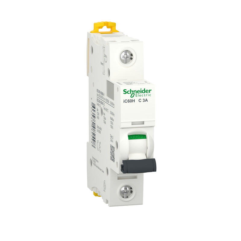 MCB Schneider iC60H, Kurva C 10kA 1P 2A White A9F84103