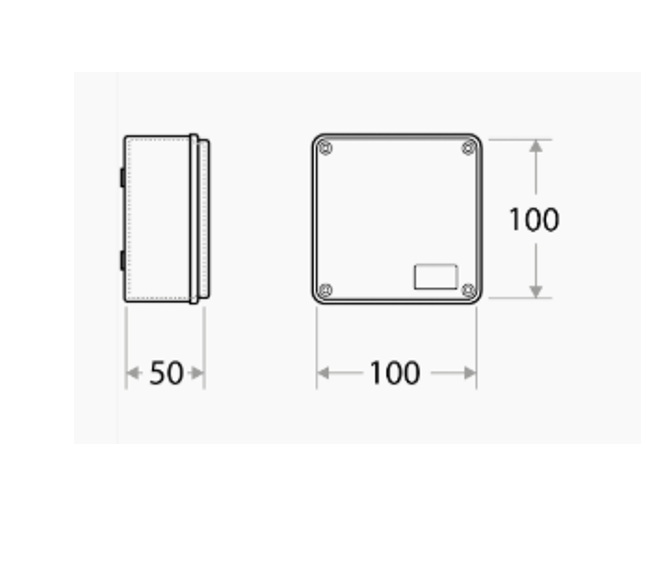 Duradus PVC BOSS BJB1010 100(W)x100(H)x50(D) mm Persegi White No Gland