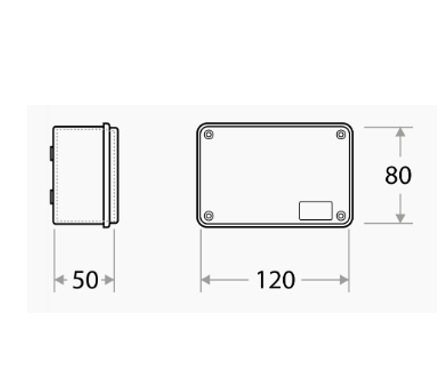 Duradus PVC BOSS 120(W)x80(H)x50(D) mm Persegi White No Gland