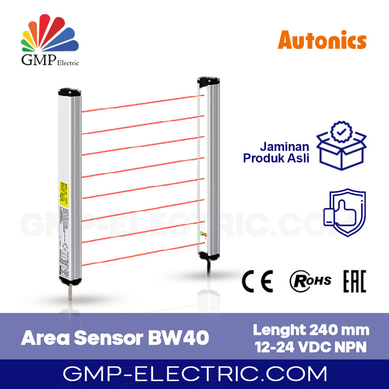 Area Sensor Autonics BW40, lenght 240 mm,12-24 VDC axis 6 pcs NPN