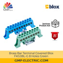 Brass Bar Terminal Covered Blox FKG08L-G 8 Holes Green