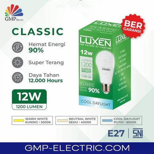 Lampu LED Bulb Luxen Classic 7W CDL 150-240V 100LM/W 6500K