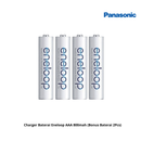 Charger Baterai Eneloop AAA 800mah (Bonus Baterai 2Pcs)