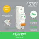 MCB Schneider Domae 1P 16A White DOMF01116