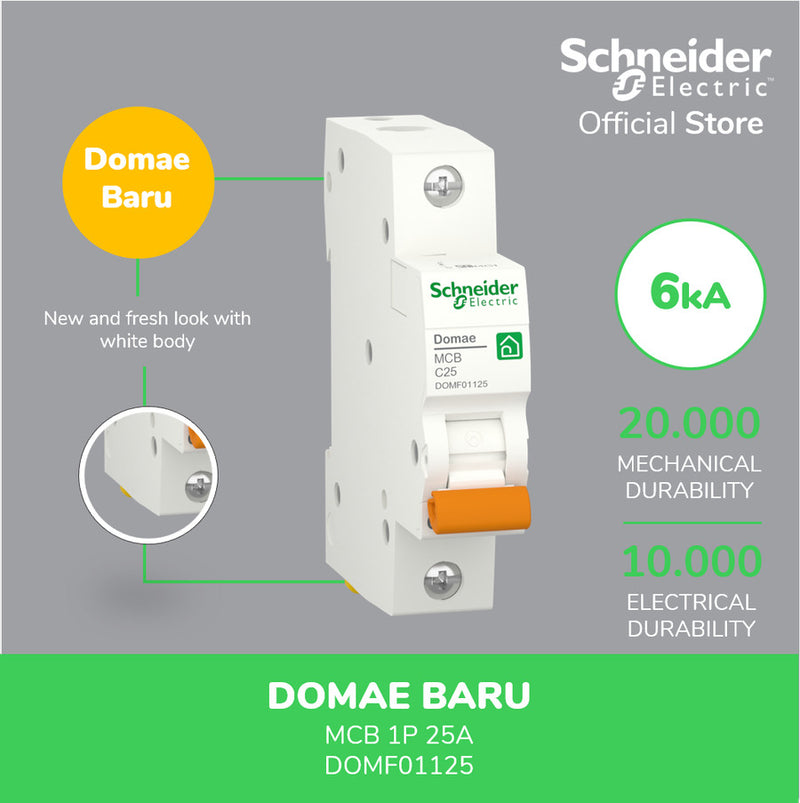 MCB Schneider Domae 1P 25A  DOMF01125