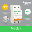 MCB Schneider Domae 2P 25A 6kA  DOMF01225