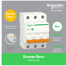 MCB Schneider Domae 3P 25A 6kA  DOMF01325