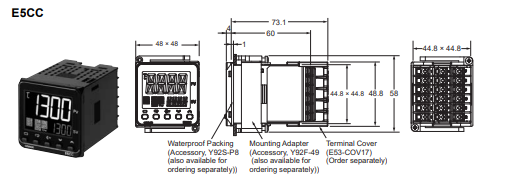 Temperatur Controller Omron E5CC-RX2ASM-800