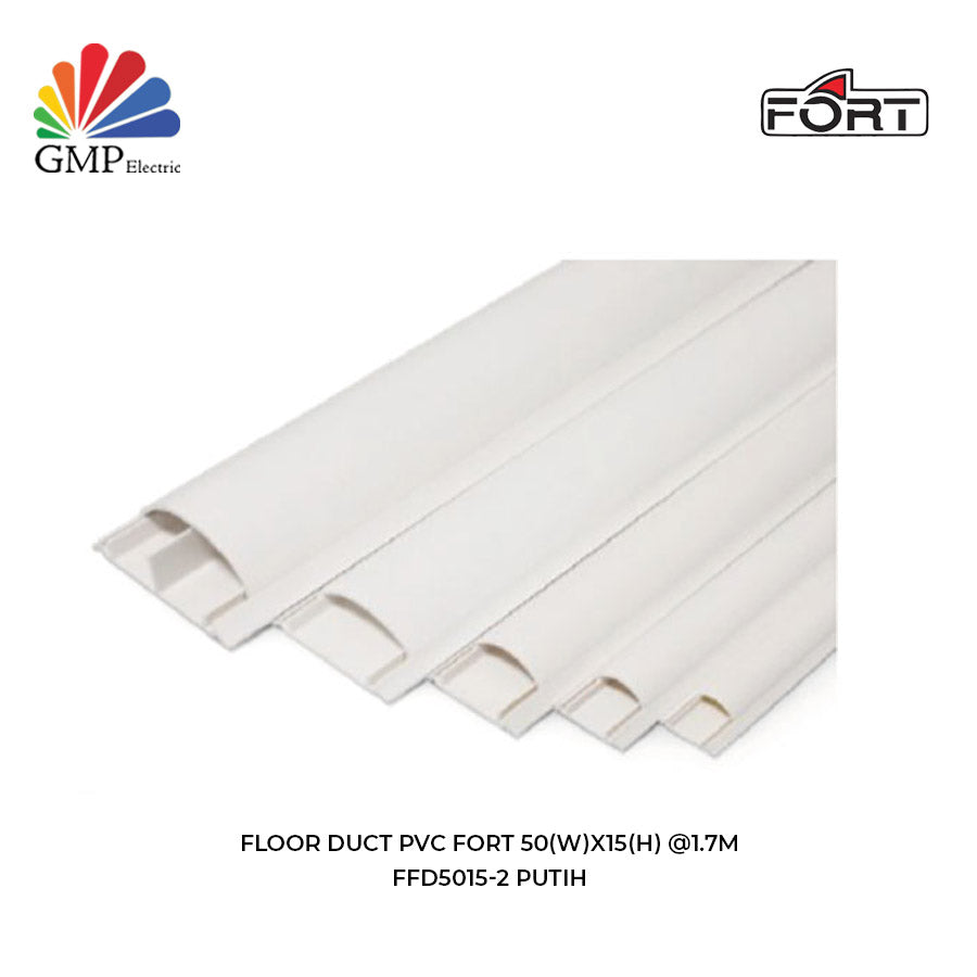 Pvc Ft Floor Duct PVC Fort 50(W)x15(H) @1.7M FFD5015-2 Putih