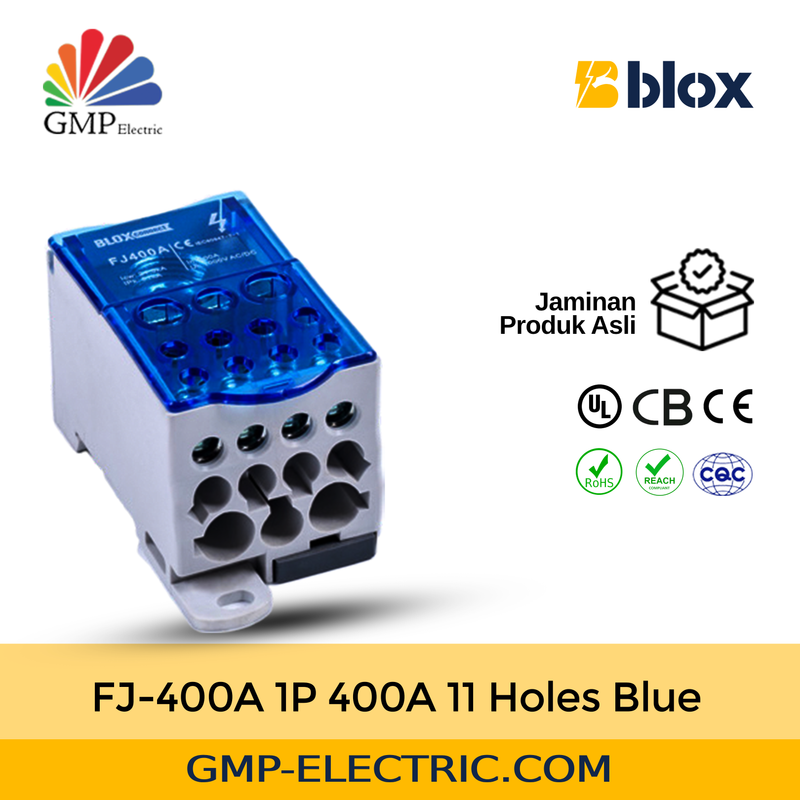 Power Distribution Block Blox FJ-400A 1P 400A 11 Holes Blue