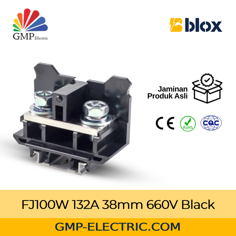 Terminal Blok Blox FJ100W 132A 38mm 660V Black