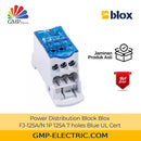Power Distribution Block Blox FJ-125A/N 1P 125A 7 holes Blue UL Cert