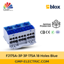 Power Distribution Block Blox FJ175A-3P 3P 175A 18 Holes Blue