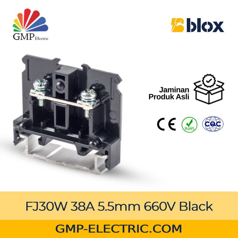 Terminal Blok Blox FJ30W 38A 5.5mm 660V Black