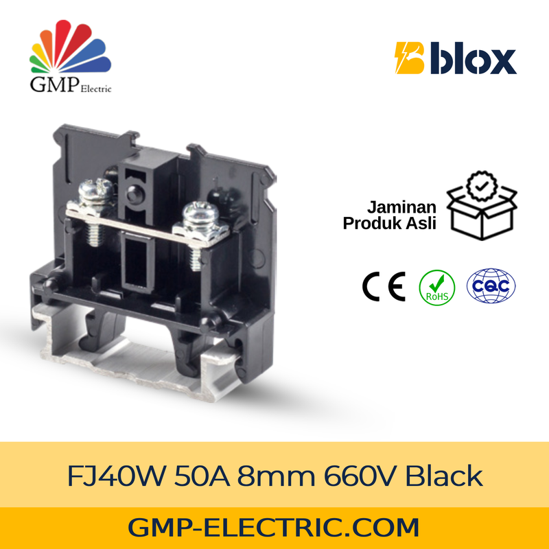 Terminal Blok Blox FJ40W 50A 8mm 660V Black