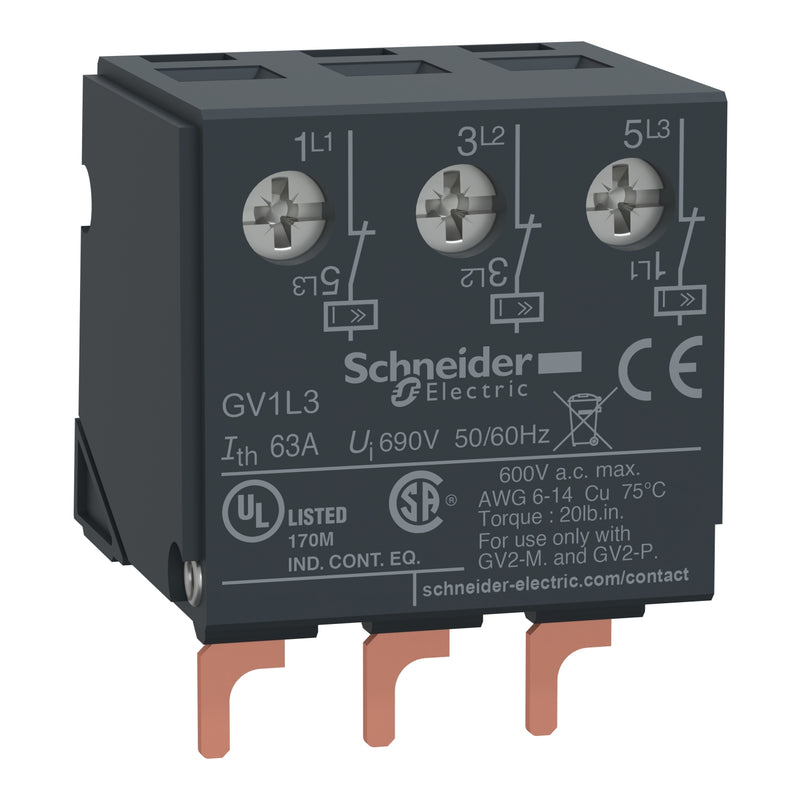 Schneider Aksesori Motor Circuit Breaker GV2 & GV3 - Kontak Bantu, Sinyal Gangguan, Limiter | GVAE11 / GVAE20 / GVAN11 / GVAN20 / GVAD1010 / GVAD1001 / GVAD0110 / GVAD0101 / GVAM11 / GV1L3