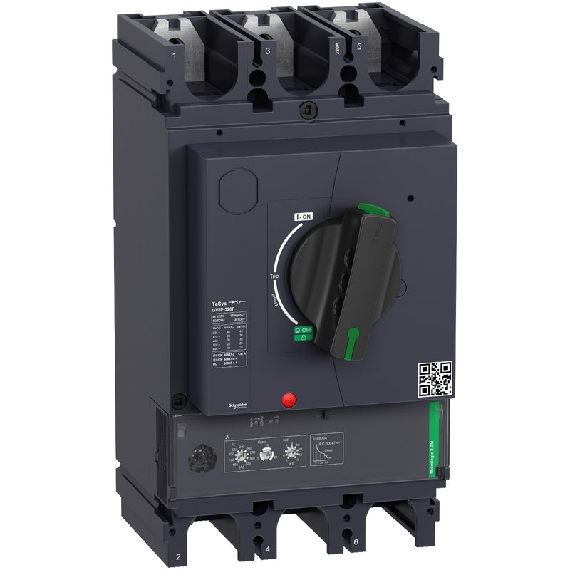 Schneider GV6P320F – GV6P500H – Motor Circuit Breaker TeSys Giga GV6 160–500A 132–250kW Proteksi Magnetik & Trip Unit Elektronik | GV6P320F / GV6P320H / GV6P500F / GV6P500H