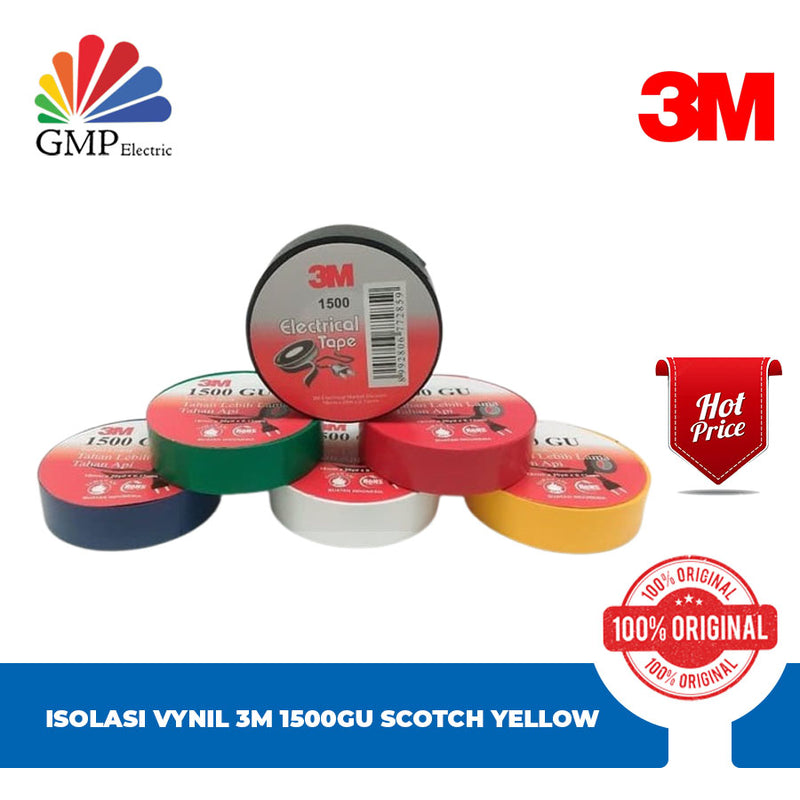 Isolasi Vynil 3M 1500GU Scotch Yellow