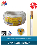 Kabel Serabut Multicore (Color) Supreme NYMHY 3x1,5 mm @100 mtr White 300/500V