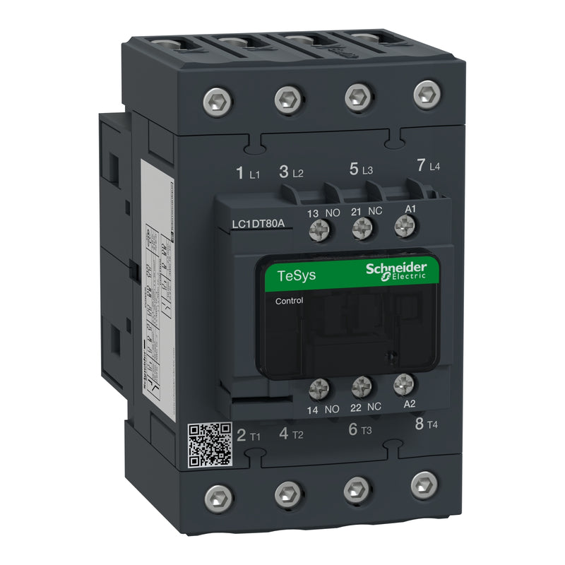 Kontaktor Schneider LC1DT80A 80A 4NO Auxilary 1NO+1NC LC1DT80AM7 / LC1DT80AFD / LC1DT80AF7 / LC1DT80AE7 / LC1DT80AQ7 / LC1DT80ABD