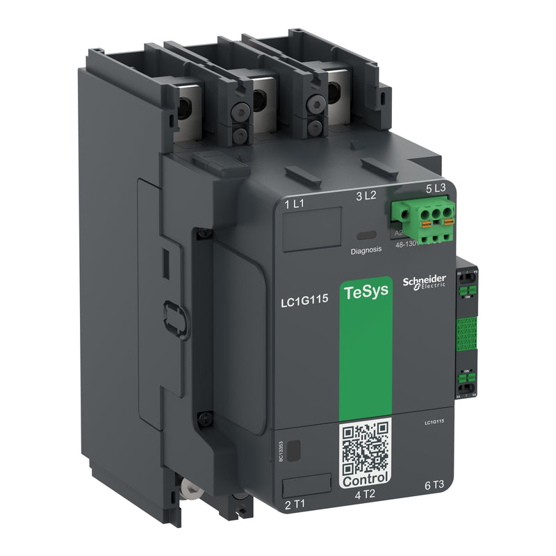 Schneider LC1G225 - Kontaktor TeSys Giga 3P 225A 132kW AC3 Coil 100-500V + 1NO+1NC | LC1G225EHEN / LC1G225KUEN / LC1G225LSEA