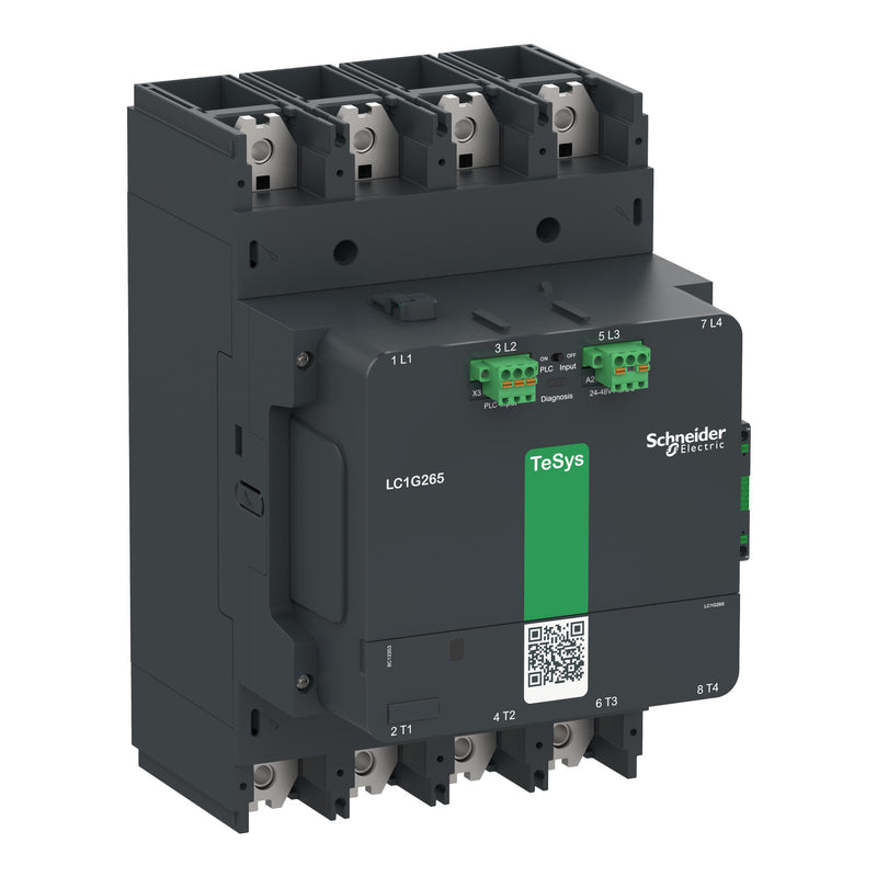 Schneider LC1G2654 - Kontaktor TeSys Giga 4P 265A 132kW AC3 Coil 100–250V AC/DC + 1NO+1NC Auks LC1G2654KUEN / LC1G2654EHEN / LC1G2654LSEA