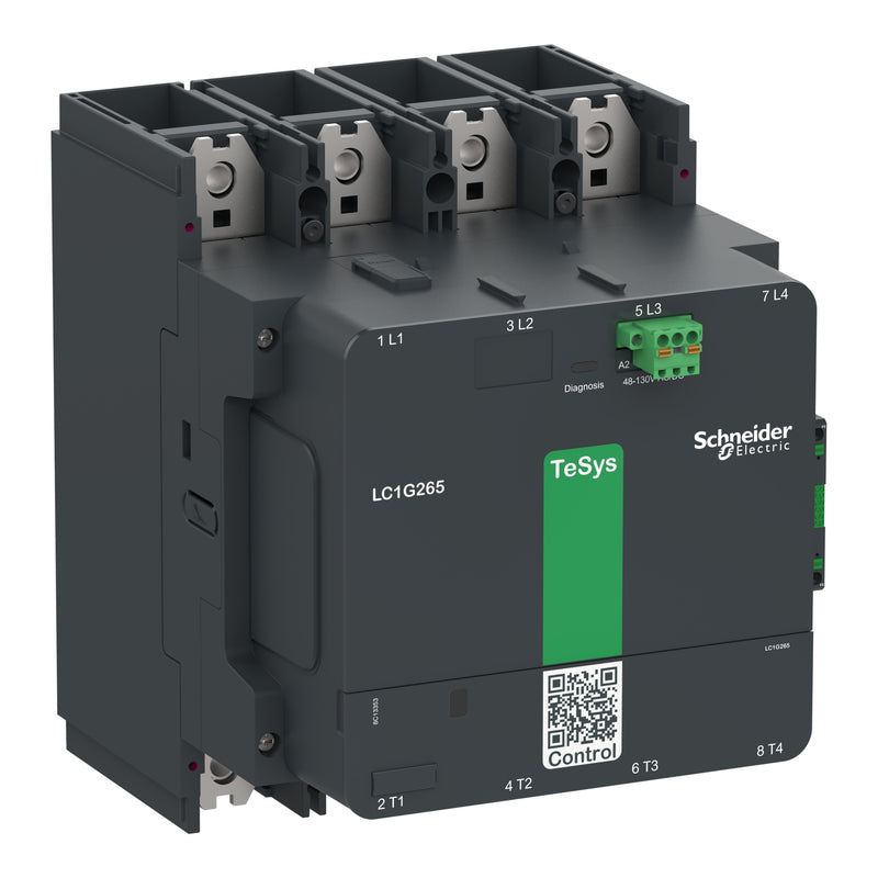 Schneider LC1G2654 - Kontaktor TeSys Giga 4P 265A 132kW AC3 Coil 100–250V AC/DC + 1NO+1NC Auks LC1G2654KUEN / LC1G2654EHEN / LC1G2654LSEA