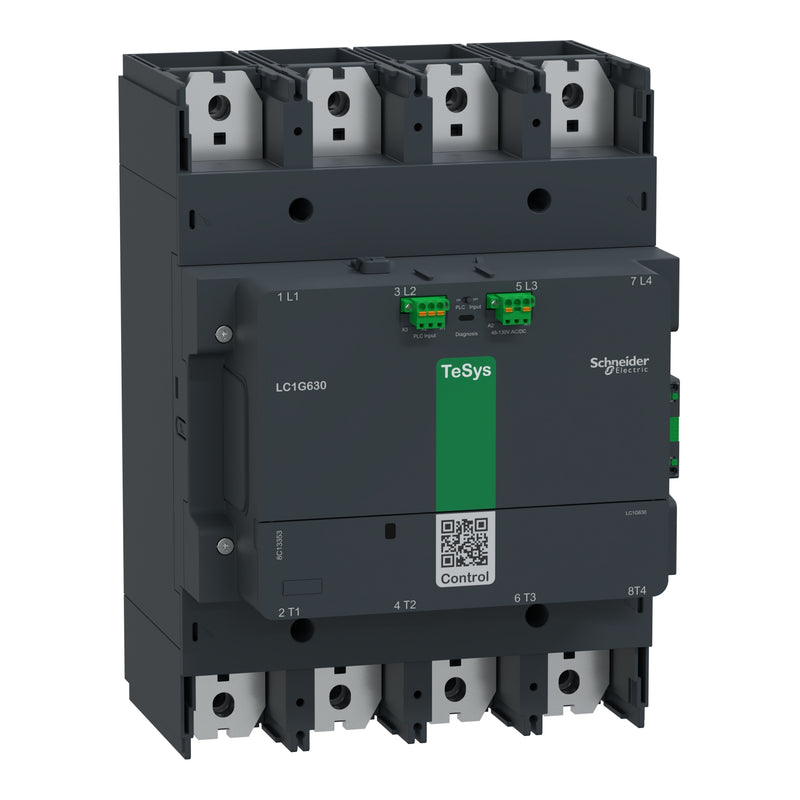 Schneider LC1G6304 – Kontaktor TeSys Giga 4P 630A 355kW AC3 Coil 100–250V / 200–500V + 1NO+1NC Auks | LC1G6304KUEN / LC1G6304LSEA