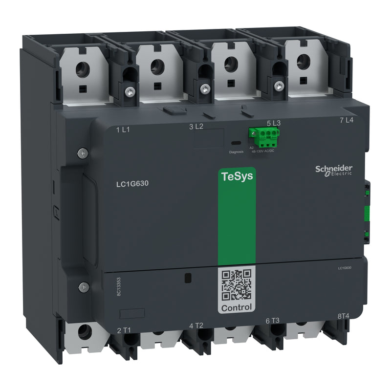 Schneider LC1G6304 – Kontaktor TeSys Giga 4P 630A 355kW AC3 Coil 100–250V / 200–500V + 1NO+1NC Auks | LC1G6304KUEN / LC1G6304LSEA