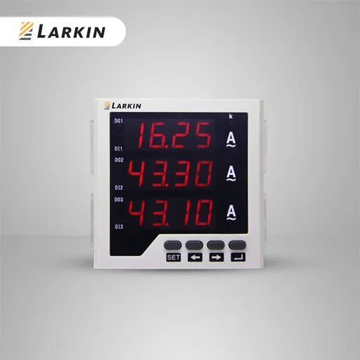 Ampere Meter Digital Larkin LR-AA33 3 Row 3P Accuracy 1, W96xH96mm