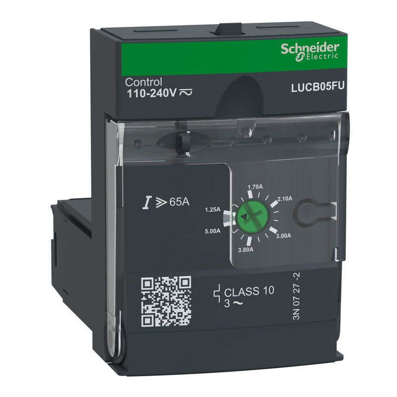Schneider LUCB Control Unit TeSys U Advanced 0.09-15kW AC-3 | LUCBX6BL / LUCBX6FU / LUCB1XBL / LUCB1XFU / LUCB05BL / LUCB05FU / LUCB12BL / LUCB12FU / LUCB18BL / LUCB18FU / LUCB32BL / LUCB32FU