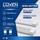 Lampu LED Wide Batten LUXEN 24W 60cm Dustproof - Milky Cover (Susu)