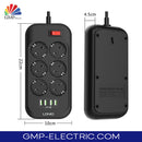 Kabel Extension Ldnio SE6403, 6 Stop arde +Switch+ 4USB 3.4A, 2500W-2Mtr