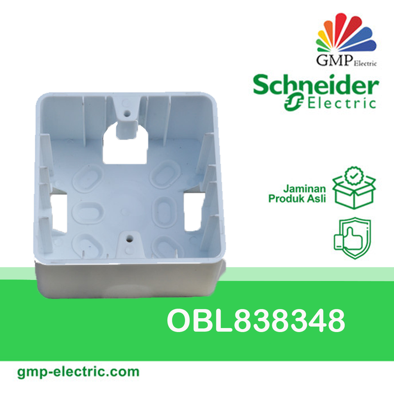 OB Dus Leona 1 Gang Persegi White PVC OBL838348