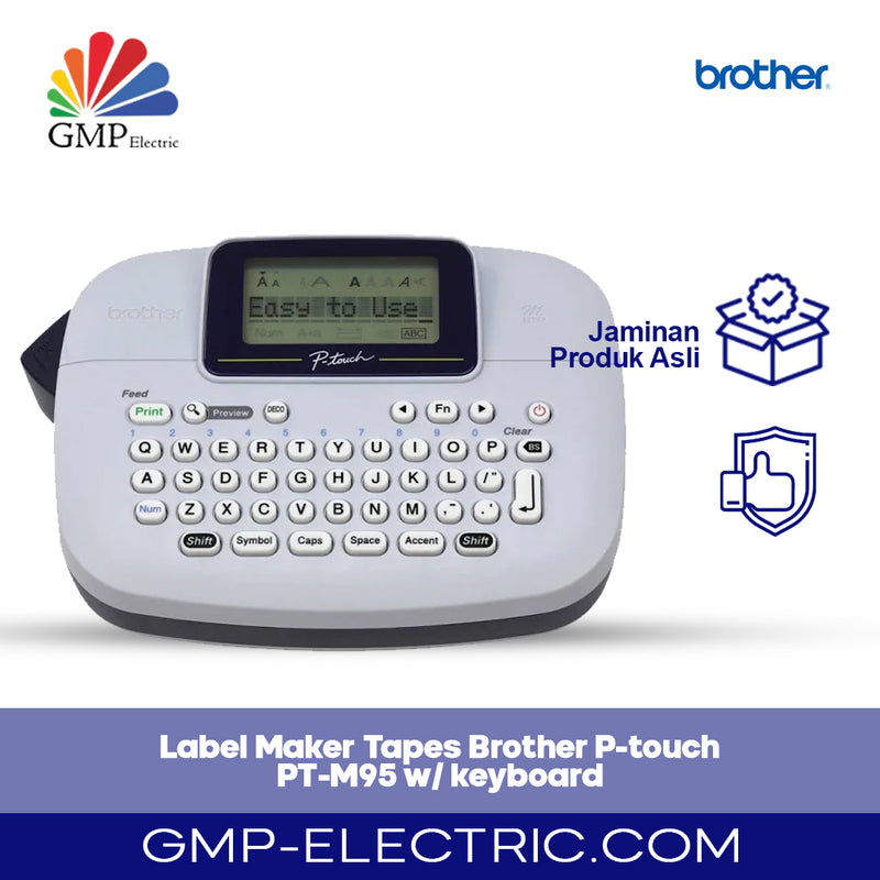 Label Maker Tapes Brother P-touch PT-M95 w/ keyboard