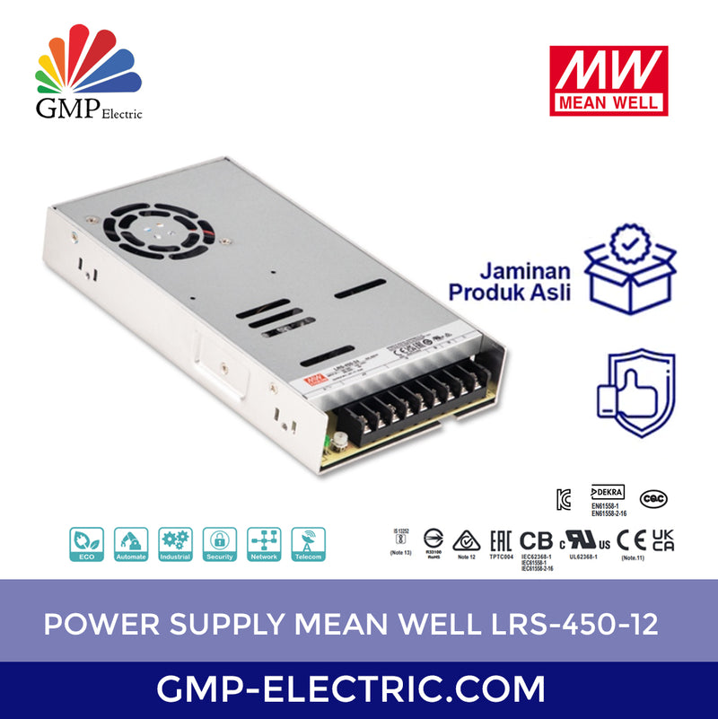 Power Supply Mean well LRS-450-12 37.5A 12V