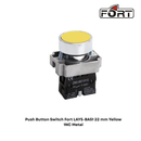 Push Button Switch Fort LAY5-BA51 22 mm Yellow 1NC Metal