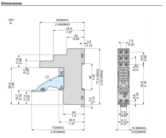Socket Relay Schneider RGZE1S48M (Screw Clamp) (u/RXG2)