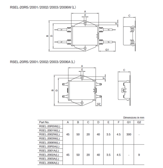 Noise Filter TDK Lambda RSEL-2003W 3A
