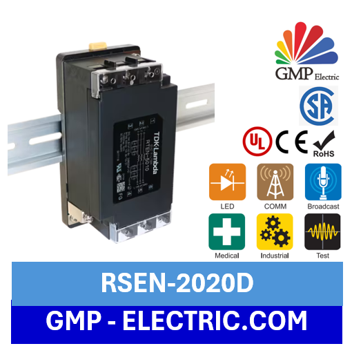 Noise Filter TDK Lambda RSEN-2020D 20A Din Rail Mount