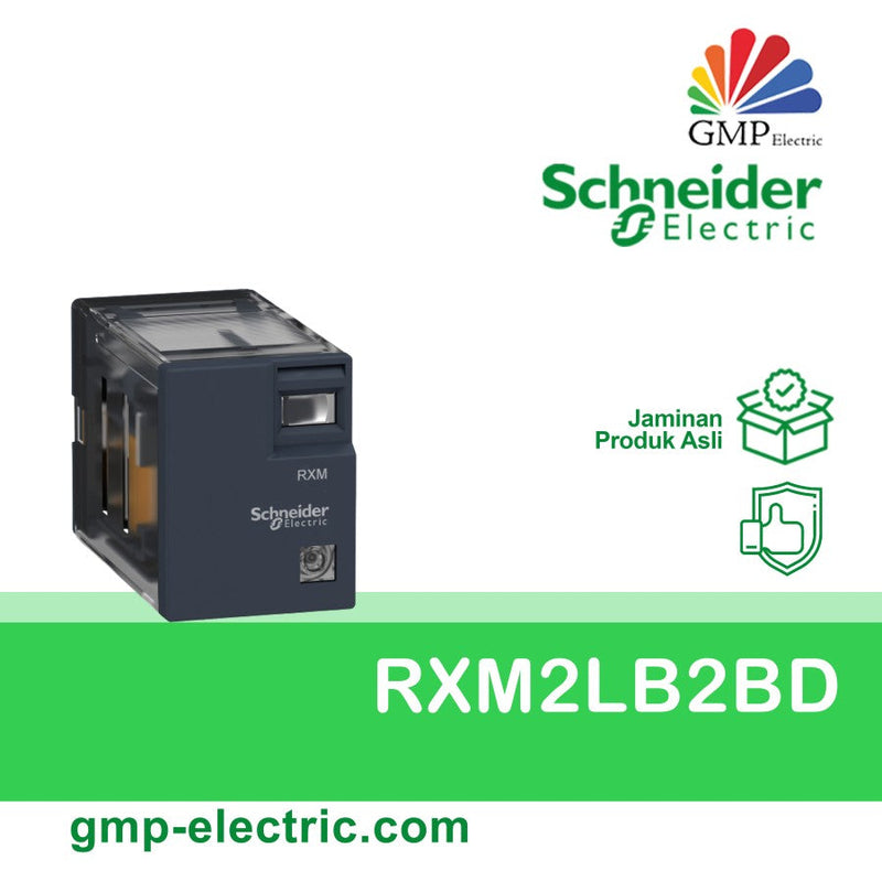 Relay Schneider RXM2LB2BD 24VDC, LED Indicator, 2 C/O 5A 250VAC