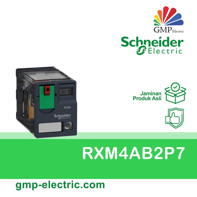 Relay Schneider RXM4AB2P7 230VAC, LED Indicator, 4 C/O 6A 250VAC