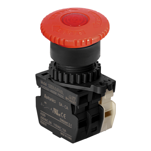 Push Button Emergency Autonics S2ER-E4RABD 22mm LED 24VDC 1NO 1NC