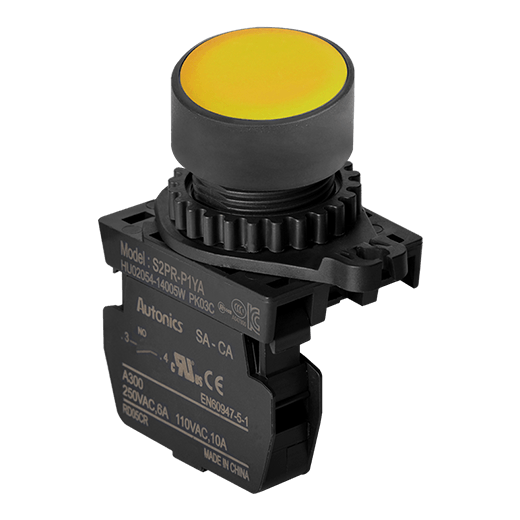 Push Button Autonics S2PR-P1YA 22/25mm Yellow