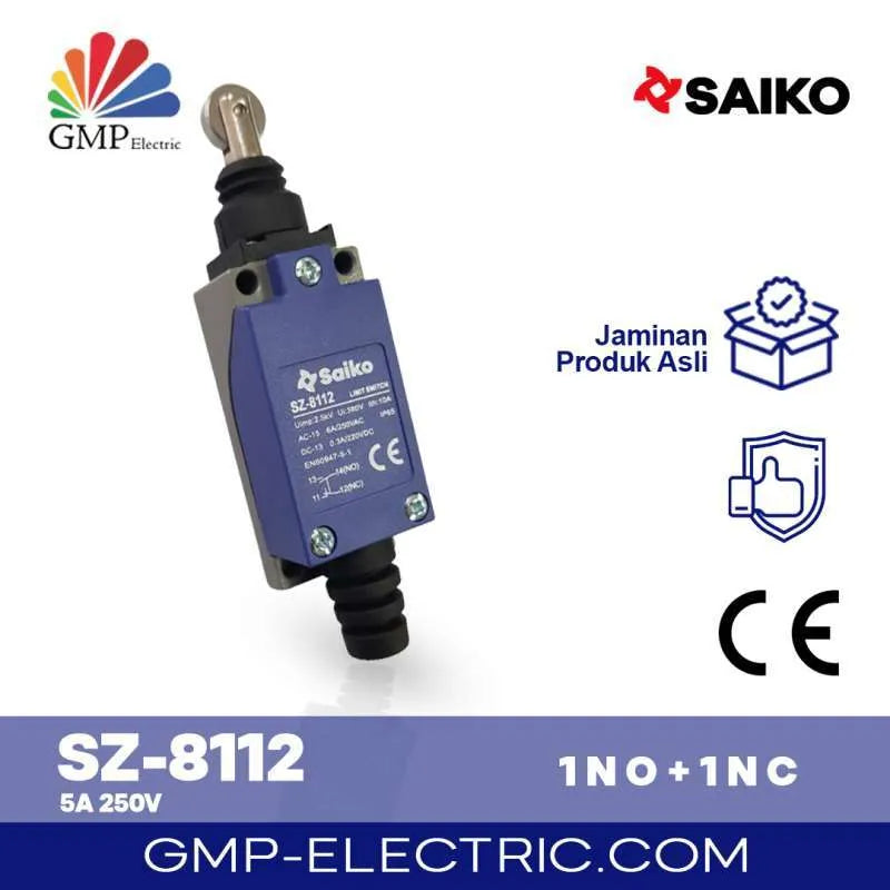 Limit Switch Saiko Steel Roller Plunger Lateral Cam SZ-8112 5A 250V 1NO+1NC