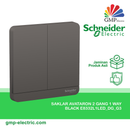 Saklar AvatarOn 2 Gang 1 Way Black E8332L1LED_DG_G3